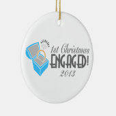 Ornement Rond En Céramique 1er Noël Engagé Ornament (Droite)