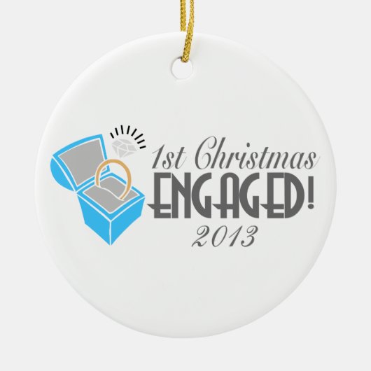 Ornement Rond En Céramique 1er Noël Engagé Ornament (Devant)