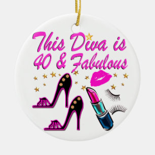 ORNEMENT ROND EN CÉRAMIQUE 40E PARTIE DIVA