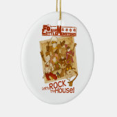 Ornement Rond En Céramique 4 petits monstres - basculons la Chambre (Droite)