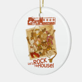 Ornement Rond En Céramique 4 petits monstres - basculons la Chambre (Gauche)