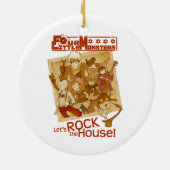 Ornement Rond En Céramique 4 petits monstres - basculons la Chambre (Dos)