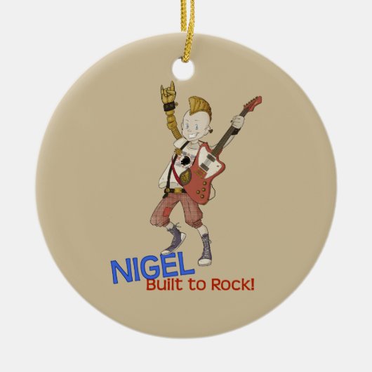 Ornement Rond En Céramique 4 petits monstres - Nigel (Devant)