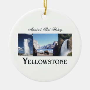 Ornement Rond En Céramique ABH Yellowstone