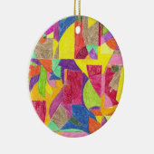 Ornement Rond En Céramique Abstractions de couleur (Droite)
