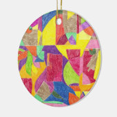 Ornement Rond En Céramique Abstractions de couleur (Gauche)
