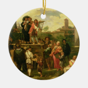 Ornement Rond En Céramique Acteurs de déplacement