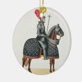 Ornement Rond En Céramique Adoubez dans l'armure sur son cheval, plat 'd'un (Gauche)