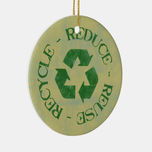 Ornement Rond En Céramique Affligé réduisez la réutilisation réutilisent (Droite)