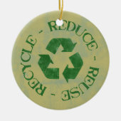 Ornement Rond En Céramique Affligé réduisez la réutilisation réutilisent (Devant)