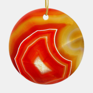 Ornement Rond En Céramique Agate d'orange de Falln