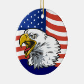 Ornement Rond En Céramique Aigle patriotique - SRF (Droite)
