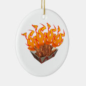 Ornement Rond En Céramique Ailes chaudes (Droite)