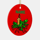 Ornement Rond En Céramique Ajouter Un Nom Arbre De Noël (Droite)