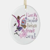 Ornement Rond En Céramique Amis en ligne (Droite)