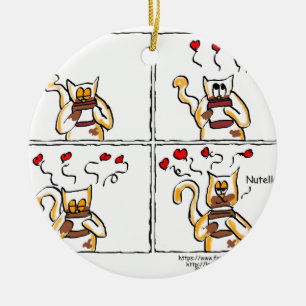 Ornement Rond En Céramique Amour est Nutella