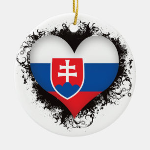 Ornement Rond En Céramique Amour Slovaquie du cru I