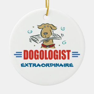 Ornement Rond En Céramique Amoureux des chiens