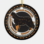 Ornement Rond En Céramique Amoureux des chiens Bernese Mountain Dog (Devant)