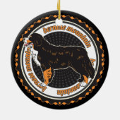 Ornement Rond En Céramique Amoureux des chiens Bernese Mountain Dog (Dos)