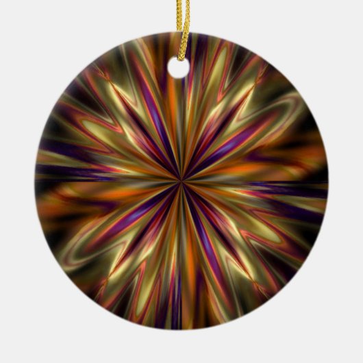 Ornement Rond En Céramique Anéone de tigre (Devant)