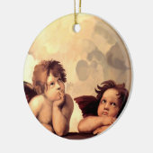 Ornement Rond En Céramique Anges Raffaelo Sanzio de Sistine Madonna (Gauche)