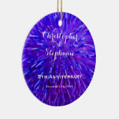 Ornement Rond En Céramique Anniversaire Abstrait violet (Droite)