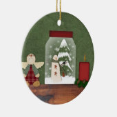 Ornement Rond En Céramique Anniversaire de Noël (Droite)