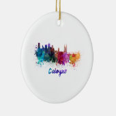 Ornement Rond En Céramique Aquarelle de Cologne (Droite)