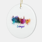 Ornement Rond En Céramique Aquarelle de Cologne (Gauche)