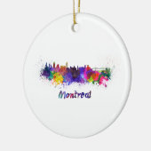 Ornement Rond En Céramique Aquarelle de Montréal (Gauche)