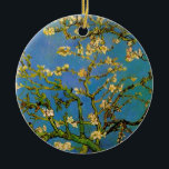 Ornement Rond En Céramique Arbre aux amandes en fleurs par Vincent van Gogh<br><div class="desc">Floraison d'amandiers par Vincent van Gogh est un post impressionnisme d'art vintage à fleurs mortes représentant des fleurs fleuries sur les branches d'un amandier dans un jardin. Le ciel bleu est dans l'arrière - plan. À propos de l'artiste : Vincent Willem van Gogh (1853-1890) fut l'un des peintres Post impressionnistes...</div>