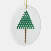 Ornement Rond En Céramique Arbre d'argent (Droite)