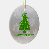 Ornement Rond En Céramique Arbre étranger de vacances (Droite)