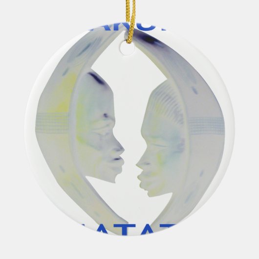 Ornement Rond En Céramique Architecture africaine Hakuna Matata (Devant)