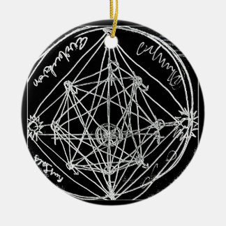 Ornement Rond En Céramique art de la transmutation alchimique