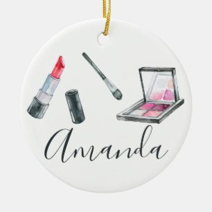 Ornement Rond En Céramique Art fait sur commande personnalisé par maquilleur