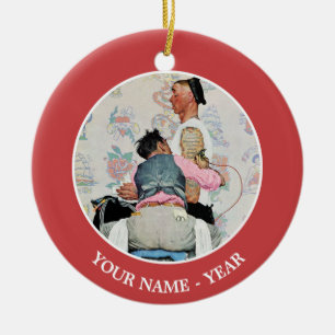 Ornement Rond En Céramique Artiste de tatouage