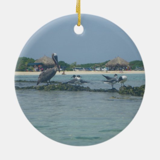 Ornement Rond En Céramique Aruba 2010 (Dos)