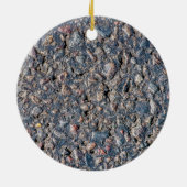 Ornement Rond En Céramique Asphalte et texture de galets (Dos)