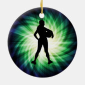 Ornement Rond En Céramique Athlète fille ; Cool (Dos)