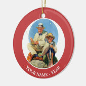 Ornement Rond En Céramique Attraper le grand (Gauche)