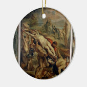 Ornement Rond En Céramique Augmenter de la croix, peint avant 1609-10 ( (Gauche)