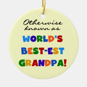 Ornement Rond En Céramique Autrement connu en tant que cadeaux du grand-papa