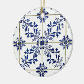 Ornement Rond En Céramique Azulejos (Gauche)