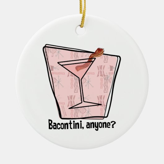 Ornement Rond En Céramique Bacontini n'importe qui (Devant)