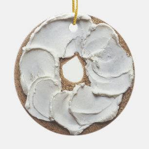 Ornement Rond En Céramique Bagel
