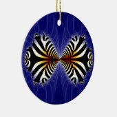 Ornement Rond En Céramique Baiser Poisson Fractal Zebra Poisson (Droite)