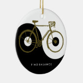 Ornement Rond En Céramique BALANCE / yin yang bicycle (Droite)