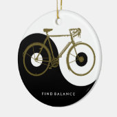 Ornement Rond En Céramique BALANCE / yin yang bicycle (Gauche)